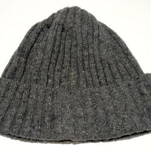 Banana Republic Dark Gray Ribbed Beanie Hat